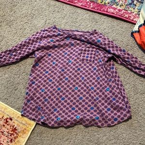 purple patterned long sleeve shirt for girls